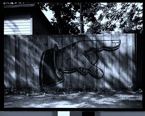 [Fence with Painted Sign of Hand, Sandusky, Ohio], Walker Evans (American, St. Louis, Missouri 1903–1975 New Haven, Connecticut), Film negative 