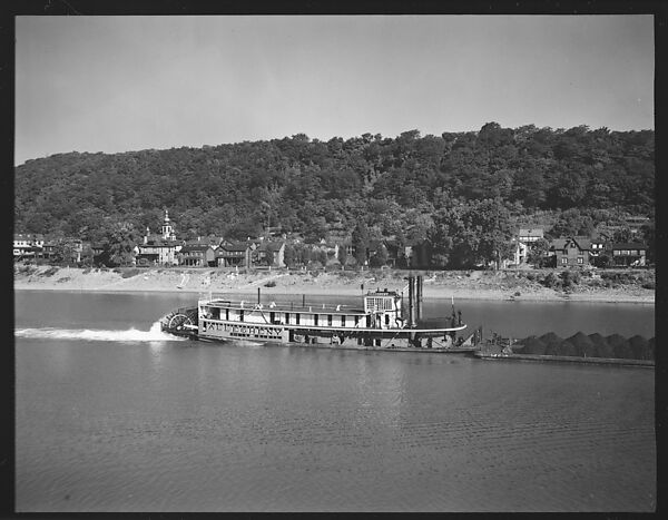 [Sternwheeler Allegheny on River, Pittsburgh, Pennsylvania?], Walker Evans (American, St. Louis, Missouri 1903–1975 New Haven, Connecticut), Film negative 
