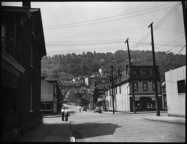 [Street Scene with Houses on Hillside in Distance], Walker Evans (American, St. Louis, Missouri 1903–1975 New Haven, Connecticut), Film negative 