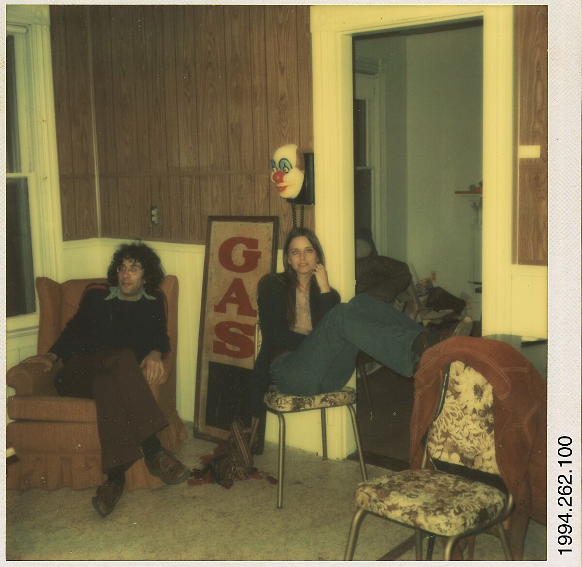 [Liz and Michael Lesy], Walker Evans (American, St. Louis, Missouri 1903–1975 New Haven, Connecticut), Instant internal dye diffusion transfer print (Polaroid SX-70) 
