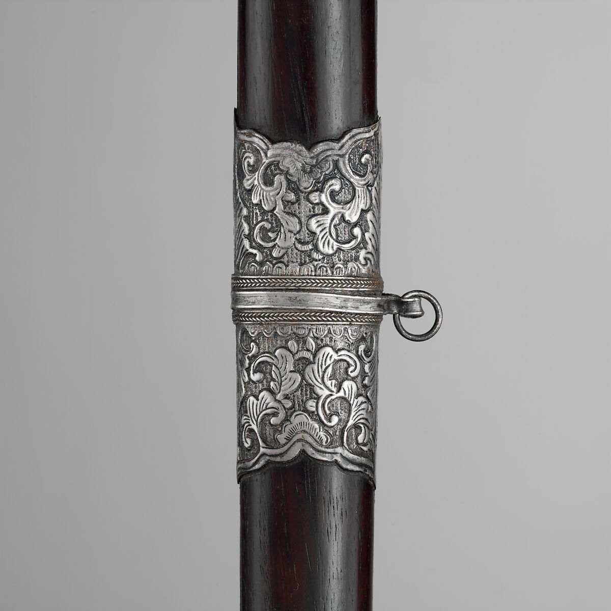 Double Sword with Scabbard, Steel, ivory, wood, mother-of-pearl, copper, silver, Vietnamese