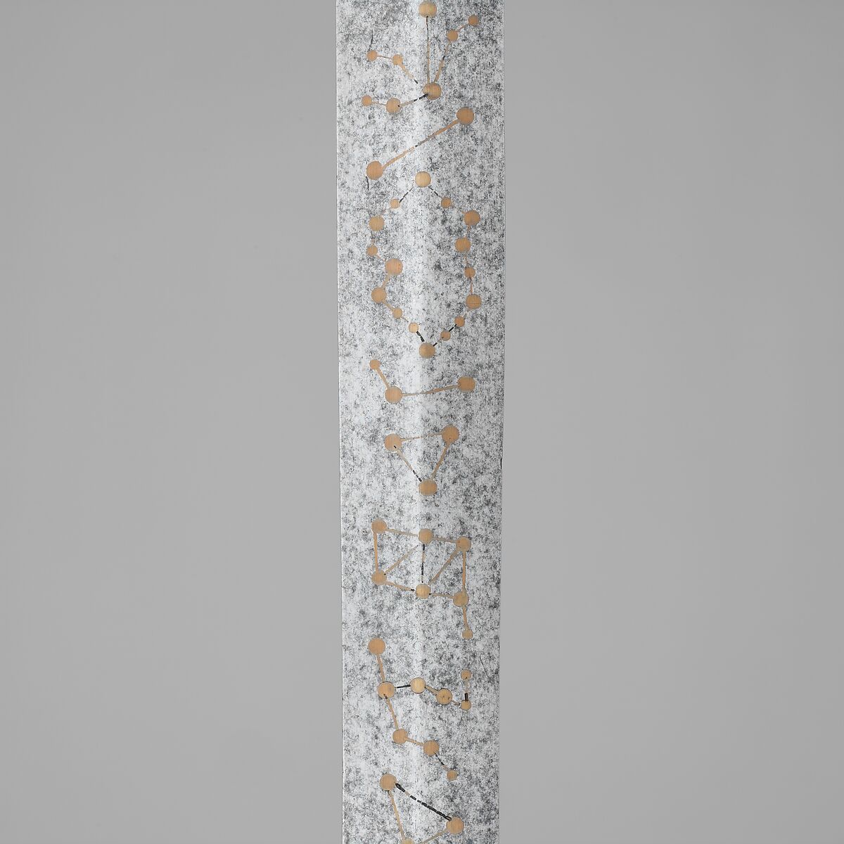 Sword with Scabbard, Steel, wood, bronze, gold, silver, iron, pigment, textile, Korean