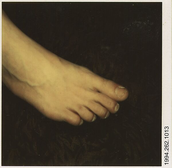 [Foot], Walker Evans (American, St. Louis, Missouri 1903–1975 New Haven, Connecticut), Instant internal dye diffusion transfer print (Polaroid SX-70) 
