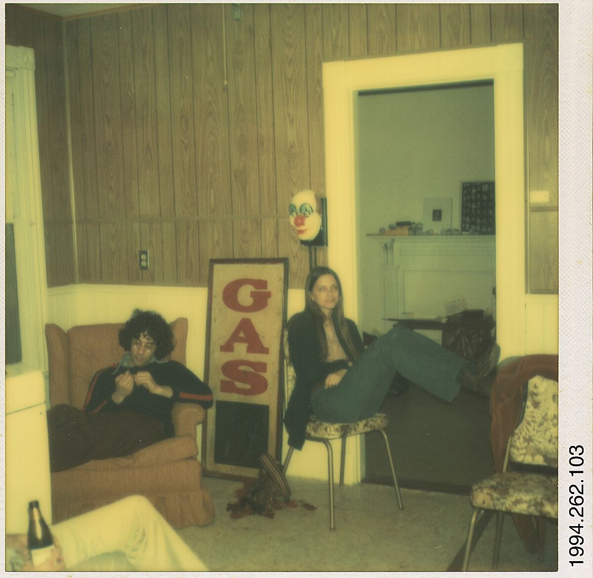 [Liz and Michael Lesy], Walker Evans (American, St. Louis, Missouri 1903–1975 New Haven, Connecticut), Instant internal dye diffusion transfer print (Polaroid SX-70) 