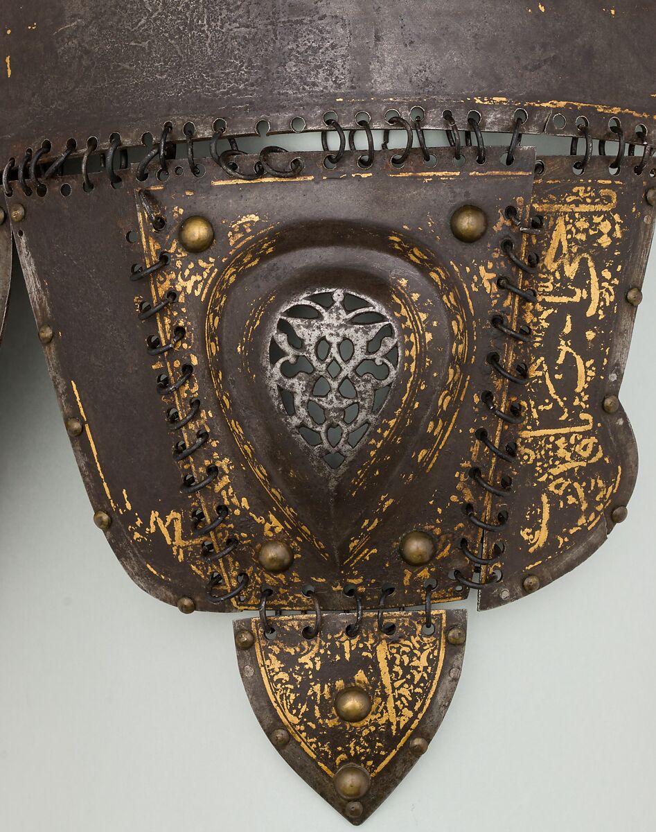 Helmet, Steel, iron, gold, silver, copper alloy, Turkish, probably Istanbul