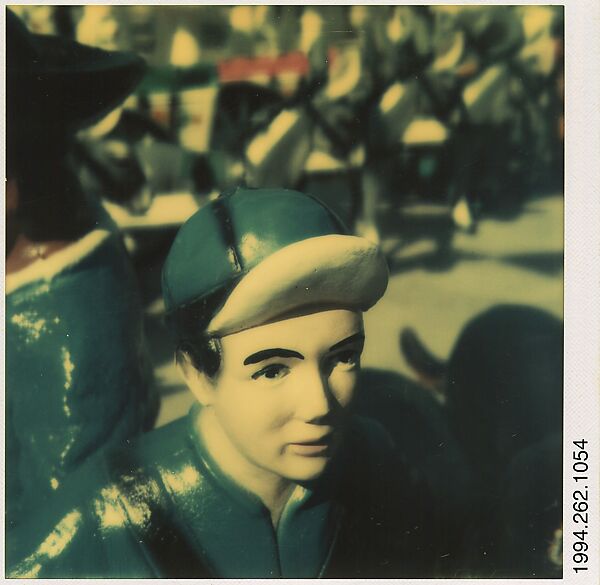 [Lawn Statuary: Jockey], Walker Evans (American, St. Louis, Missouri 1903–1975 New Haven, Connecticut), Instant internal dye diffusion transfer print (Polaroid SX-70) 