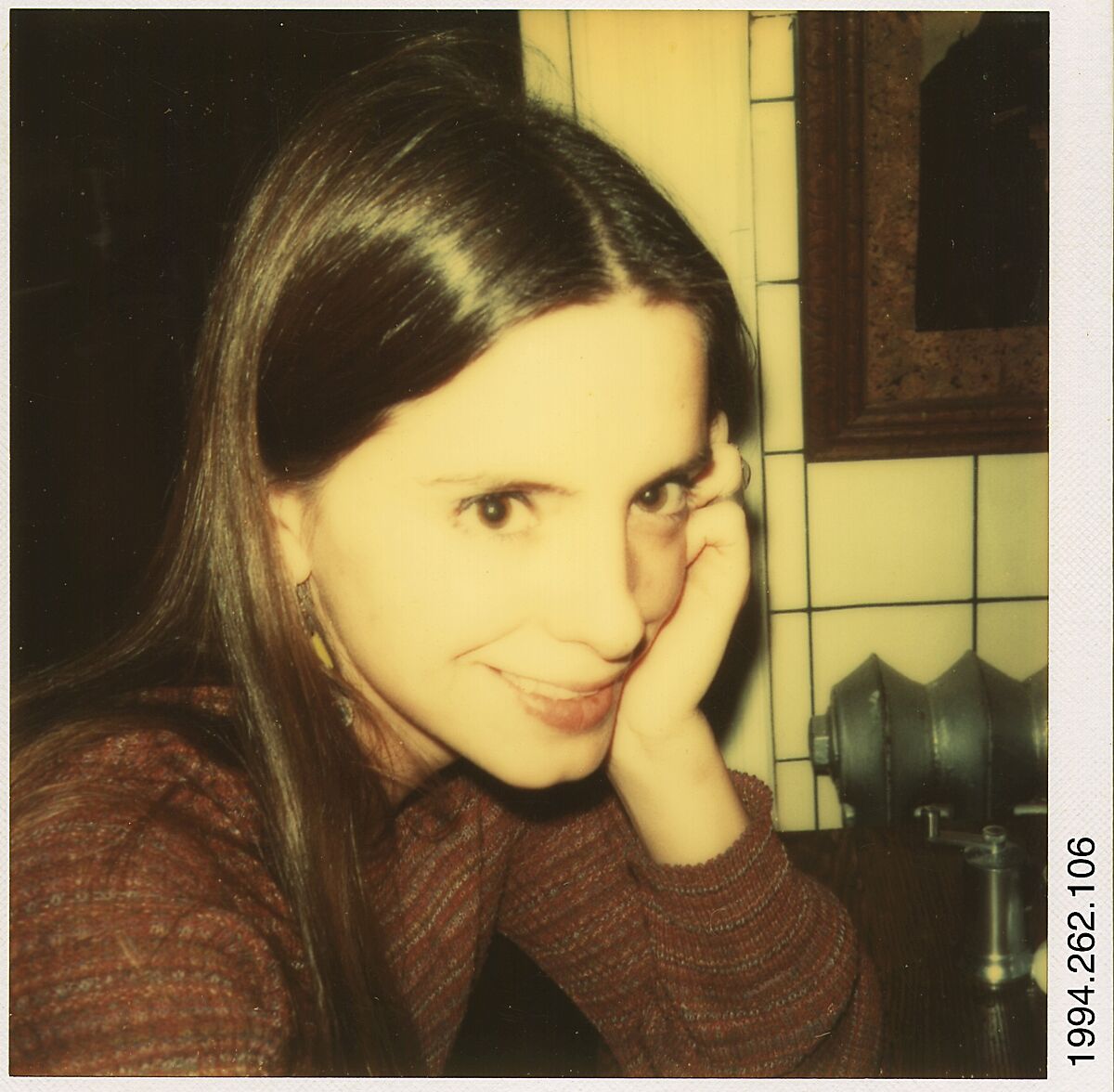 [Liz Lesy], Walker Evans (American, St. Louis, Missouri 1903–1975 New Haven, Connecticut), Instant internal dye diffusion transfer print (Polaroid SX-70) 