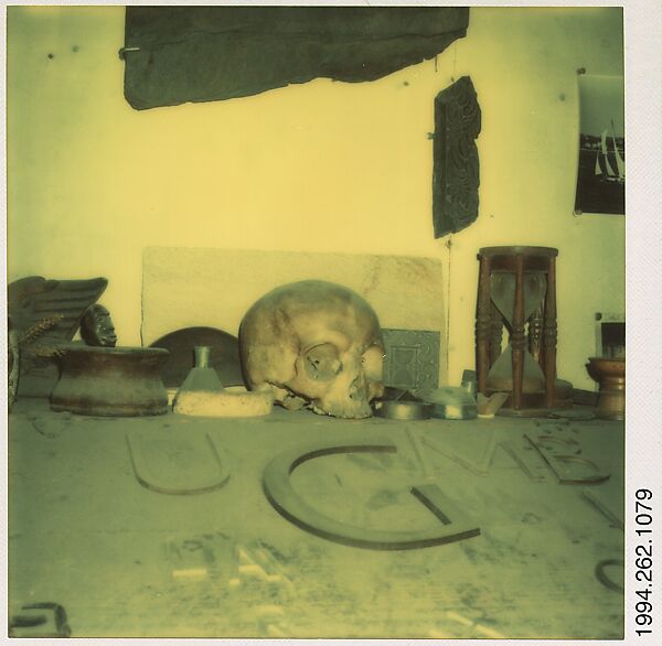 [Skull], Walker Evans (American, St. Louis, Missouri 1903–1975 New Haven, Connecticut), Instant internal dye diffusion transfer print (Polaroid SX-70) 