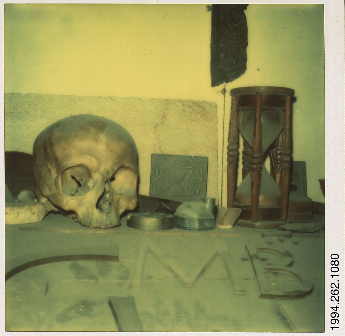 [Skull], Walker Evans (American, St. Louis, Missouri 1903–1975 New Haven, Connecticut), Instant internal dye diffusion transfer print (Polaroid SX-70) 