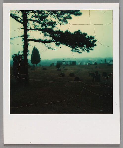 [Graveyard, Martha's Vineyard, Massachusetts], Walker Evans (American, St. Louis, Missouri 1903–1975 New Haven, Connecticut), Instant internal dye diffusion transfer print (Polaroid SX-70) 