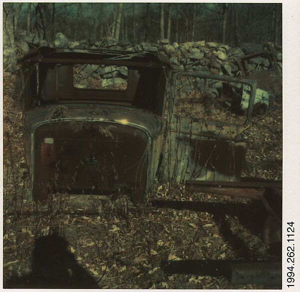[Auto Junkyard, Old Lyme, Connecticut: Chassis], Walker Evans (American, St. Louis, Missouri 1903–1975 New Haven, Connecticut), Instant internal dye diffusion transfer print (Polaroid SX-70) 