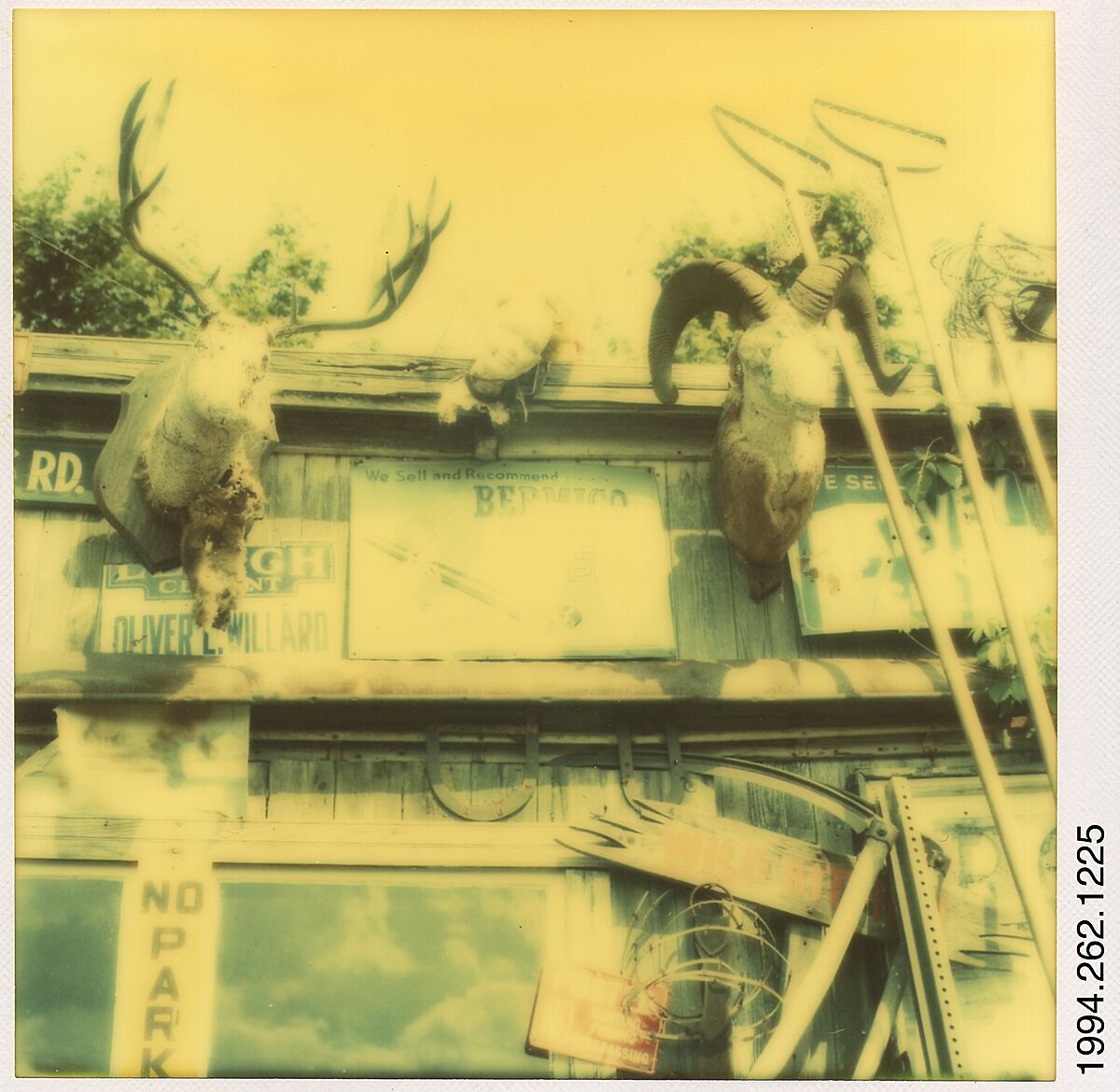 [Roadside Junkstore, South Wellington, Connecticut], Walker Evans (American, St. Louis, Missouri 1903–1975 New Haven, Connecticut), Instant internal dye diffusion transfer print (Polaroid SX-70) 