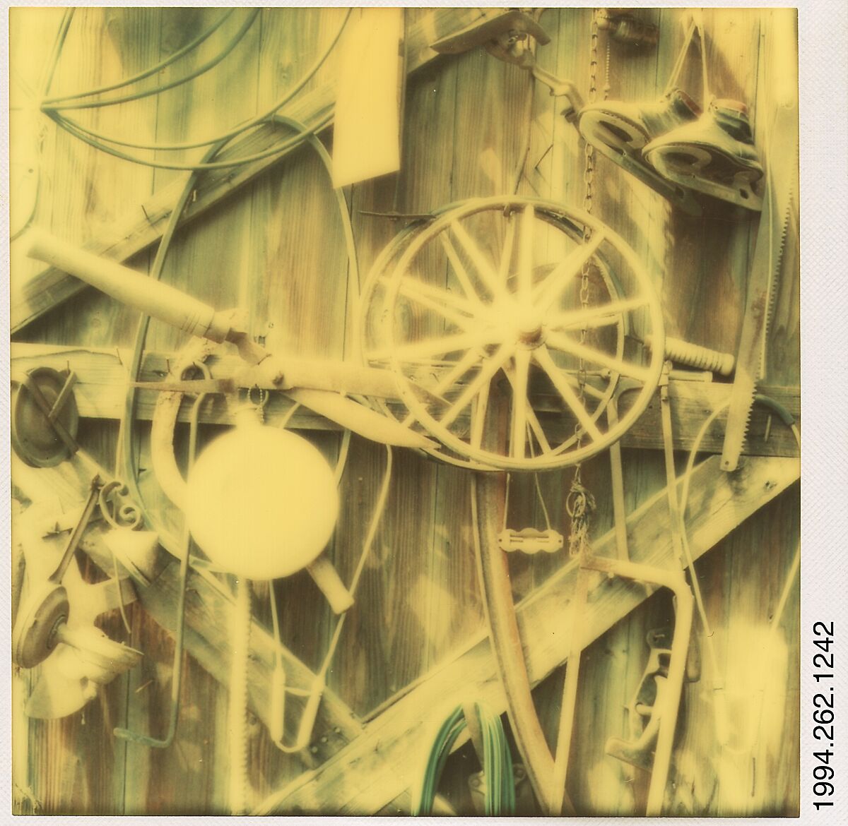 [Detail of Roadside Junkstore, South Wellington, Connecticut], Walker Evans (American, St. Louis, Missouri 1903–1975 New Haven, Connecticut), Instant internal dye diffusion transfer print (Polaroid SX-70) 