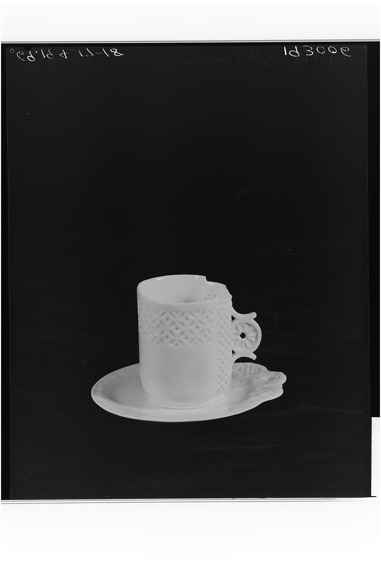 Cup and saucer, Union Porcelain Works (American, 1863–1922), Porcelain, American