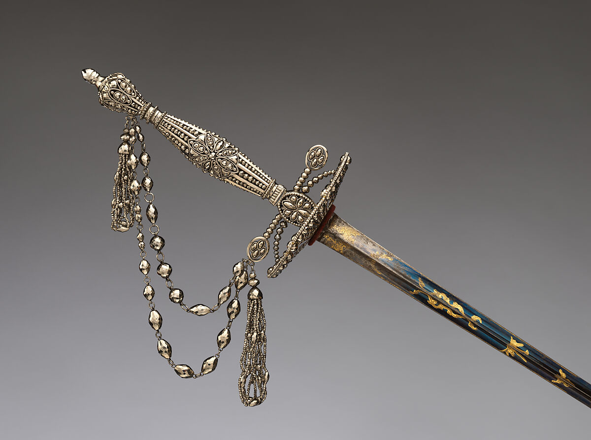 Smallsword, Steel, gold, textile, British 