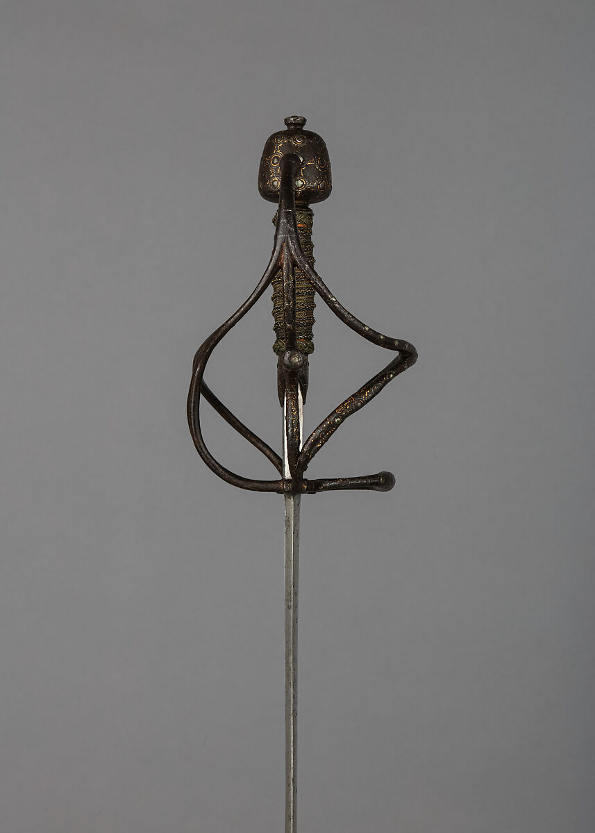 Rapier, Steel, silver, gold, Italian, Milan