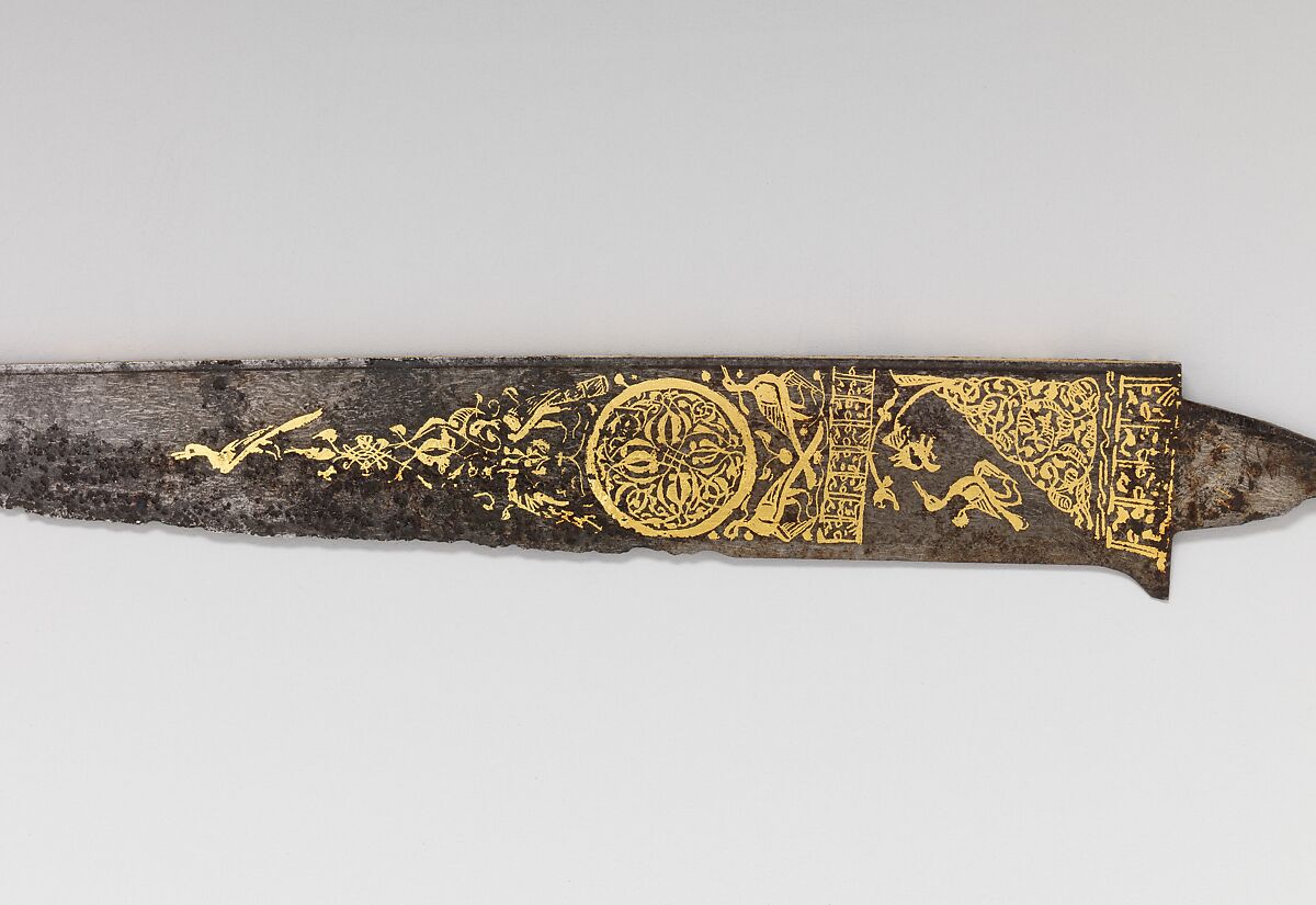 Knife Blade, Steel, gold, Afghan