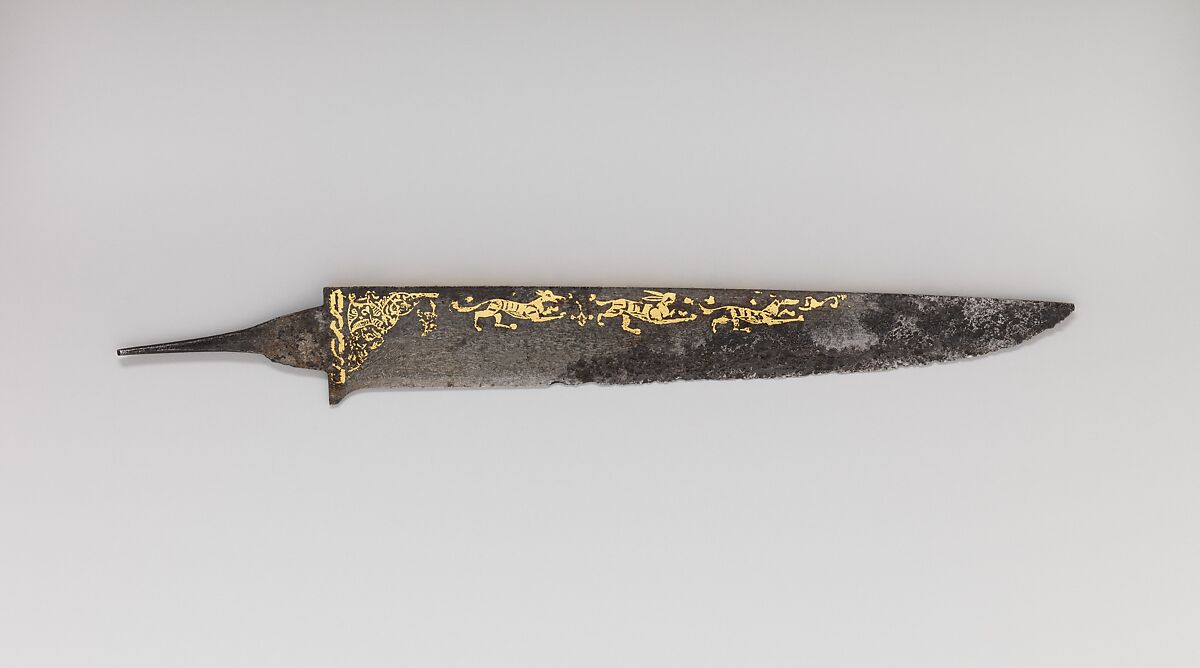 Knife Blade, Steel, gold, Afghan