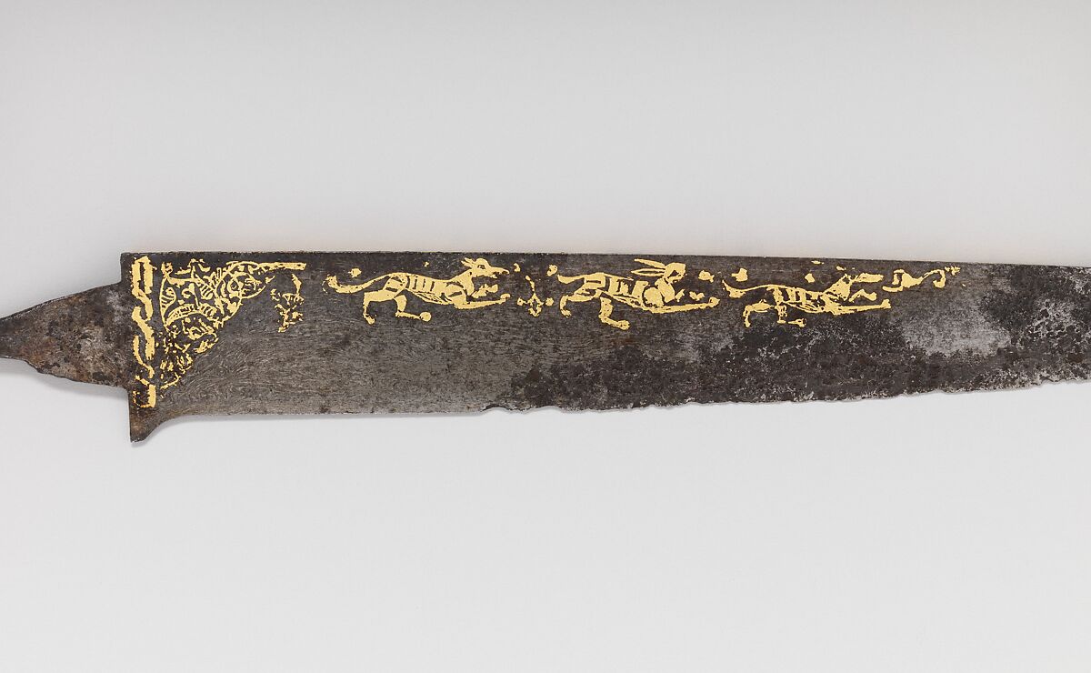 Knife Blade, Steel, gold, Afghan