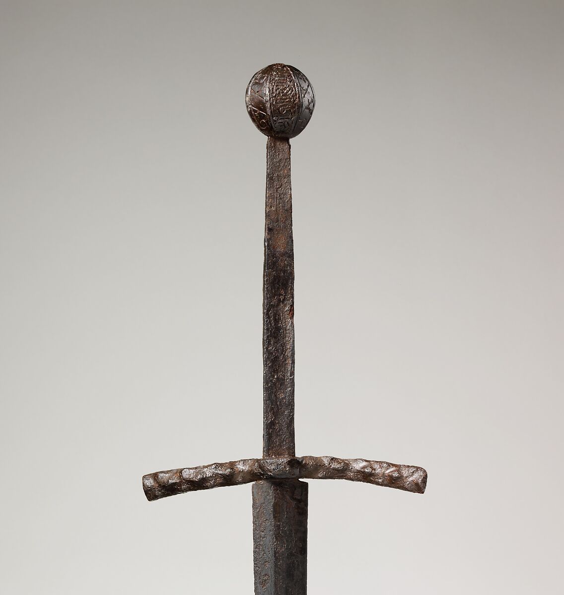 Hand-and-a-Half Sword, Steel, copper alloy, probably German
