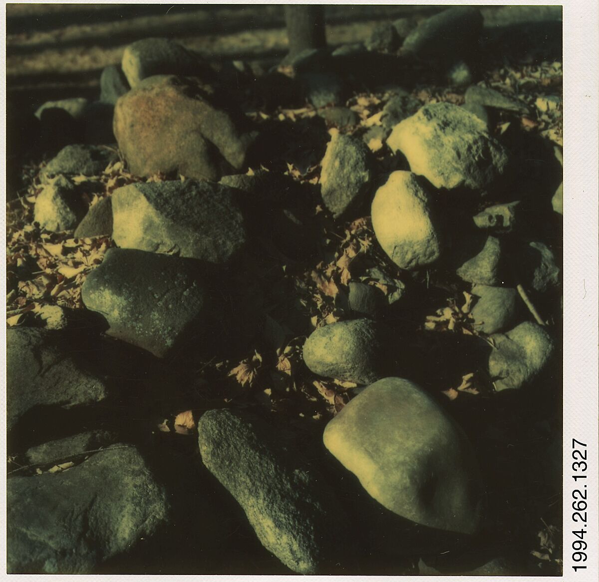 [Stones], Walker Evans (American, St. Louis, Missouri 1903–1975 New Haven, Connecticut), Instant internal dye diffusion transfer print (Polaroid SX-70) 