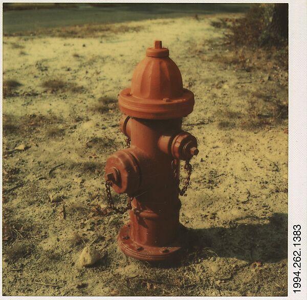 [Fire Hydrant: Red], Walker Evans (American, St. Louis, Missouri 1903–1975 New Haven, Connecticut), Instant internal dye diffusion transfer print (Polaroid SX-70) 