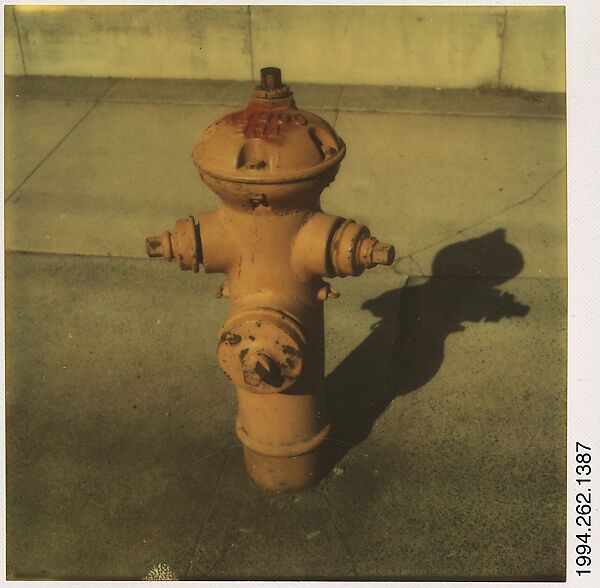 [Fire Hydrant: Yellow], Walker Evans (American, St. Louis, Missouri 1903–1975 New Haven, Connecticut), Instant internal dye diffusion transfer print (Polaroid SX-70) 