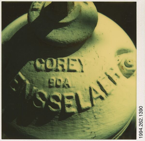 [Fire Hydrant: White Cap Detail], Walker Evans (American, St. Louis, Missouri 1903–1975 New Haven, Connecticut), Instant internal dye diffusion transfer print (Polaroid SX-70) 