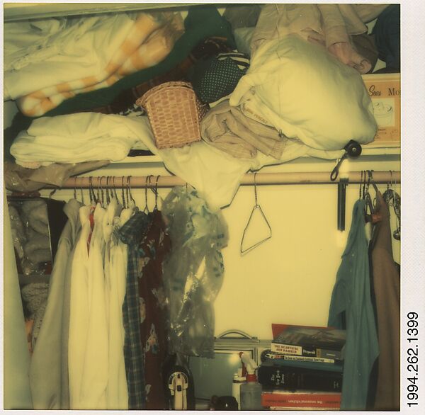 [Clothes Filled Closet], Walker Evans (American, St. Louis, Missouri 1903–1975 New Haven, Connecticut), Instant internal dye diffusion transfer print (Polaroid SX-70) 