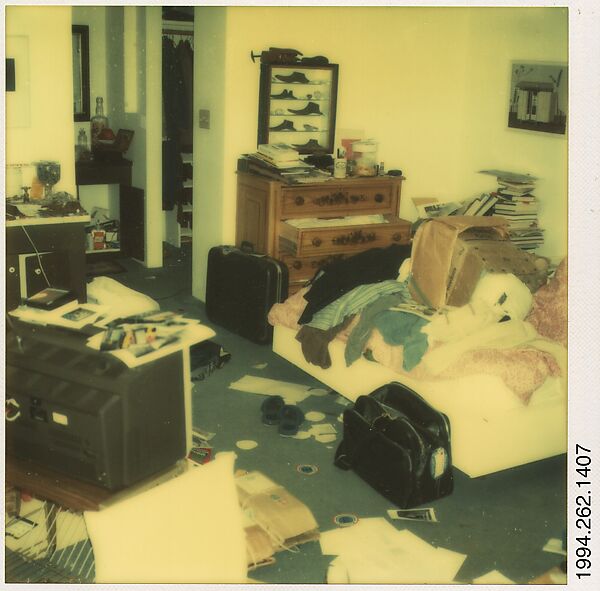 [Walker Evans's Bedroom, Old Lyme, Connecticut], Walker Evans (American, St. Louis, Missouri 1903–1975 New Haven, Connecticut), Instant internal dye diffusion transfer print (Polaroid SX-70) 
