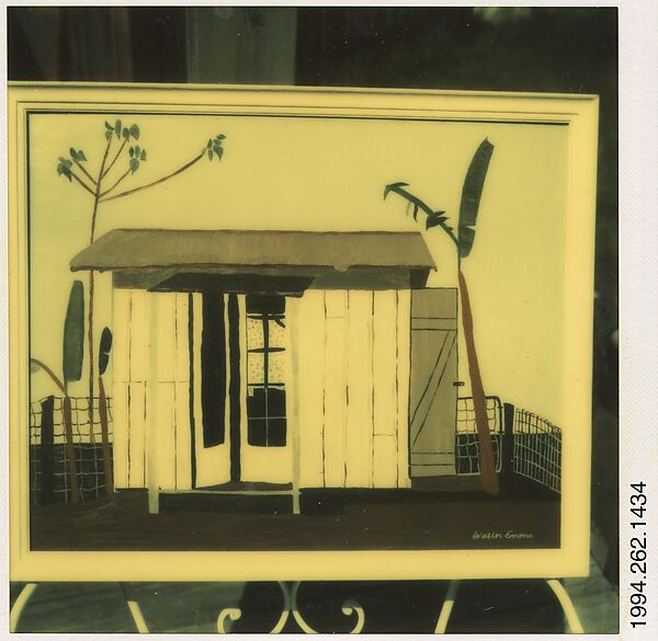 [Walker Evans's Painting: "Bavaria House"], Walker Evans (American, St. Louis, Missouri 1903–1975 New Haven, Connecticut), Instant internal dye diffusion transfer print (Polaroid SX-70) 