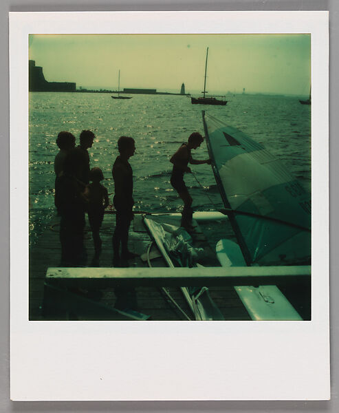 [Sailing Scene: Pier], Walker Evans (American, St. Louis, Missouri 1903–1975 New Haven, Connecticut), Instant internal dye diffusion transfer print (Polaroid SX-70) 