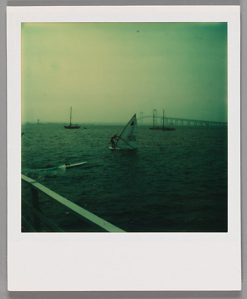 [Sailing Scene: Windsurfer], Walker Evans (American, St. Louis, Missouri 1903–1975 New Haven, Connecticut), Instant internal dye diffusion transfer print (Polaroid SX-70) 
