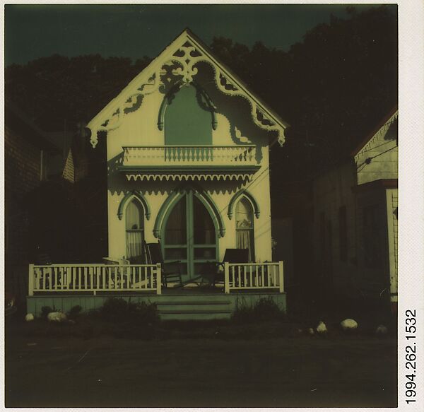 [Gingerbread Trim House, Oak Bluffs, Massachusetts], Walker Evans (American, St. Louis, Missouri 1903–1975 New Haven, Connecticut), Instant internal dye diffusion transfer print (Polaroid SX-70) 