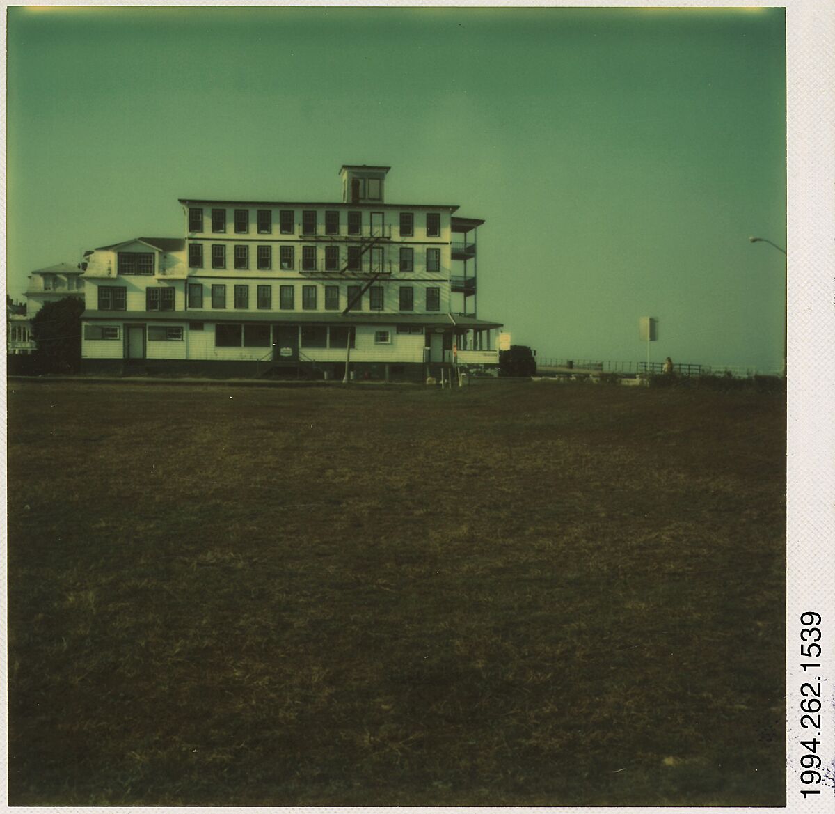 [Four Story Hotel, Martha's Vineyard, Massachusetts], Walker Evans (American, St. Louis, Missouri 1903–1975 New Haven, Connecticut), Instant internal dye diffusion transfer print (Polaroid SX-70) 