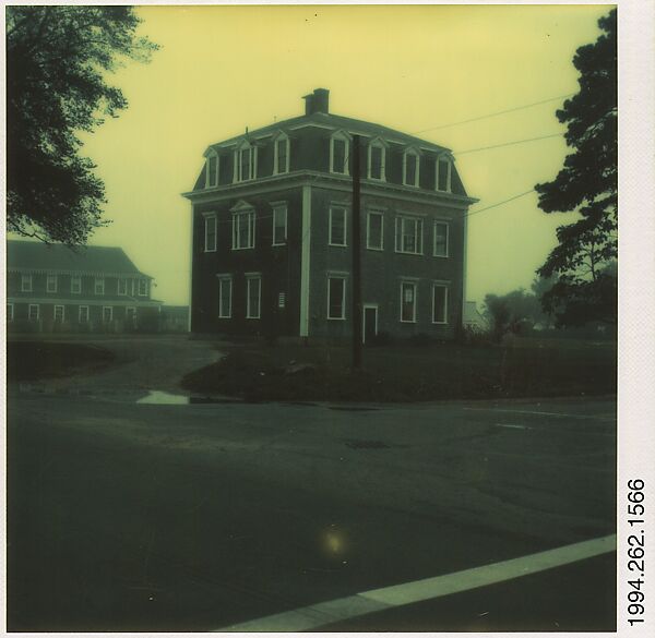 [Three-Story Clapboard House by the Road, Martha's Vineyard, Massachusetts], Walker Evans (American, St. Louis, Missouri 1903–1975 New Haven, Connecticut), Instant internal dye diffusion transfer print (Polaroid SX-70) 
