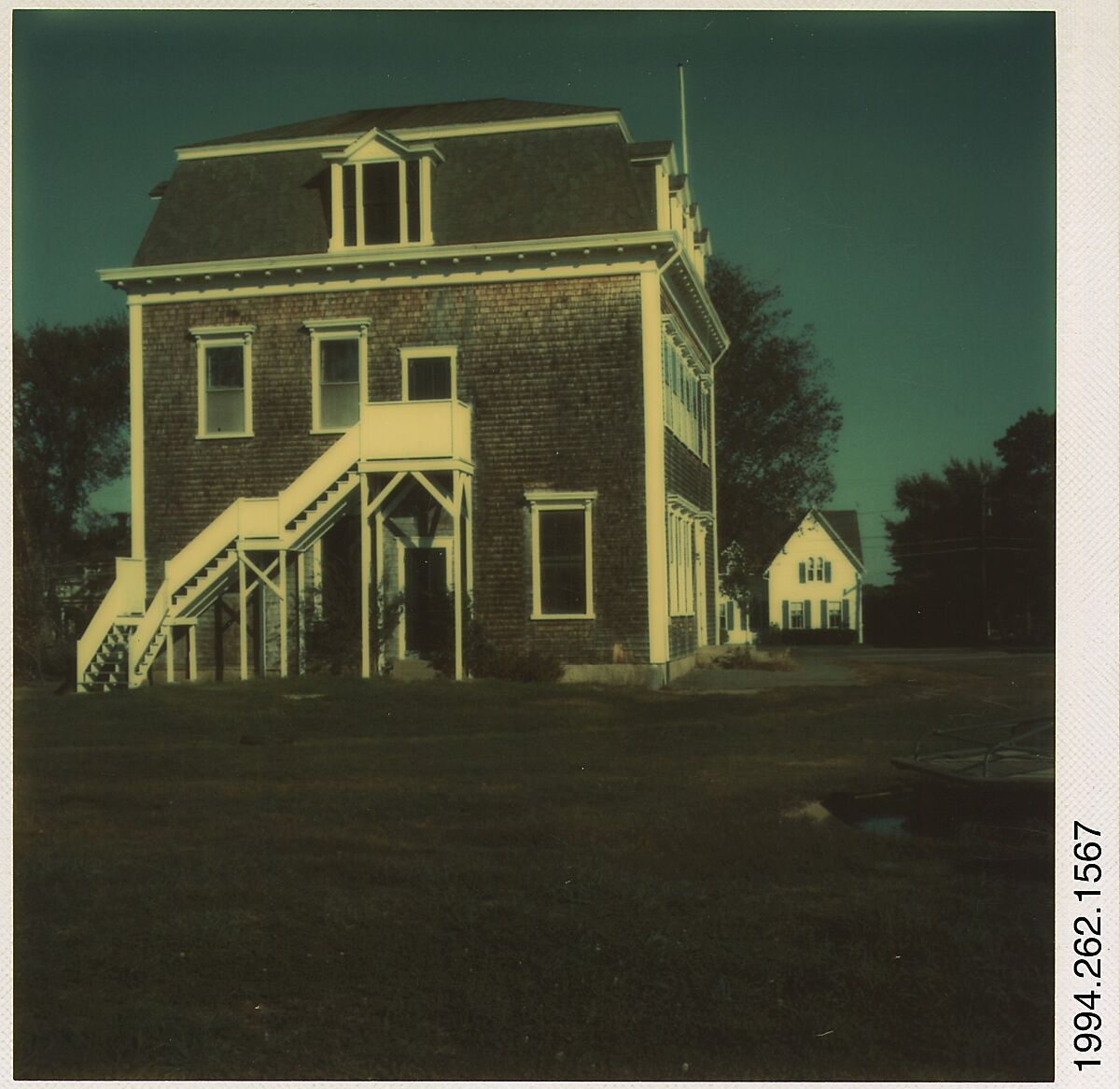 [Three-Story Clapboard House, Martha's Vineyard, Massachusetts], Walker Evans (American, St. Louis, Missouri 1903–1975 New Haven, Connecticut), Instant internal dye diffusion transfer print (Polaroid SX-70) 