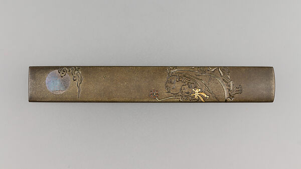 Knife Handle (Kozuka), Copper-silver alloy (shibuichi), copper-gold alloy (shakudō), gold, silver, Japanese 