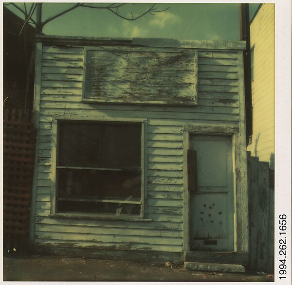 [Decrepit Wooden Shack], Walker Evans (American, St. Louis, Missouri 1903–1975 New Haven, Connecticut), Instant internal dye diffusion transfer print (Polaroid SX-70) 