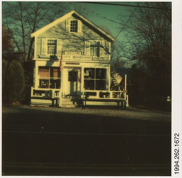 ["Homesite Hardware" Store, Old Lyme, Connecticut], Walker Evans (American, St. Louis, Missouri 1903–1975 New Haven, Connecticut), Instant internal dye diffusion transfer print (Polaroid SX-70) 