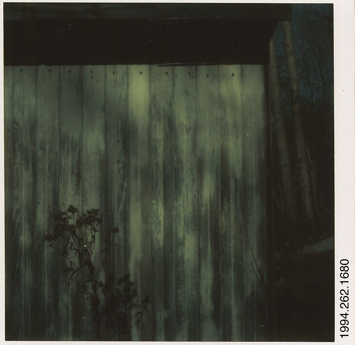 [Walker Evans's Studio Facade, Old Lyme, Connecticut], Walker Evans (American, St. Louis, Missouri 1903–1975 New Haven, Connecticut), Instant internal dye diffusion transfer print (Polaroid SX-70) 