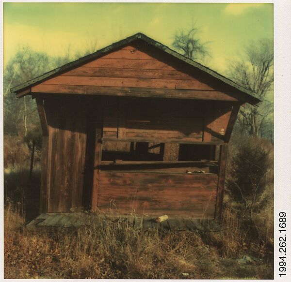 [Wooden Shack], Walker Evans (American, St. Louis, Missouri 1903–1975 New Haven, Connecticut), Instant internal dye diffusion transfer print (Polaroid SX-70) 