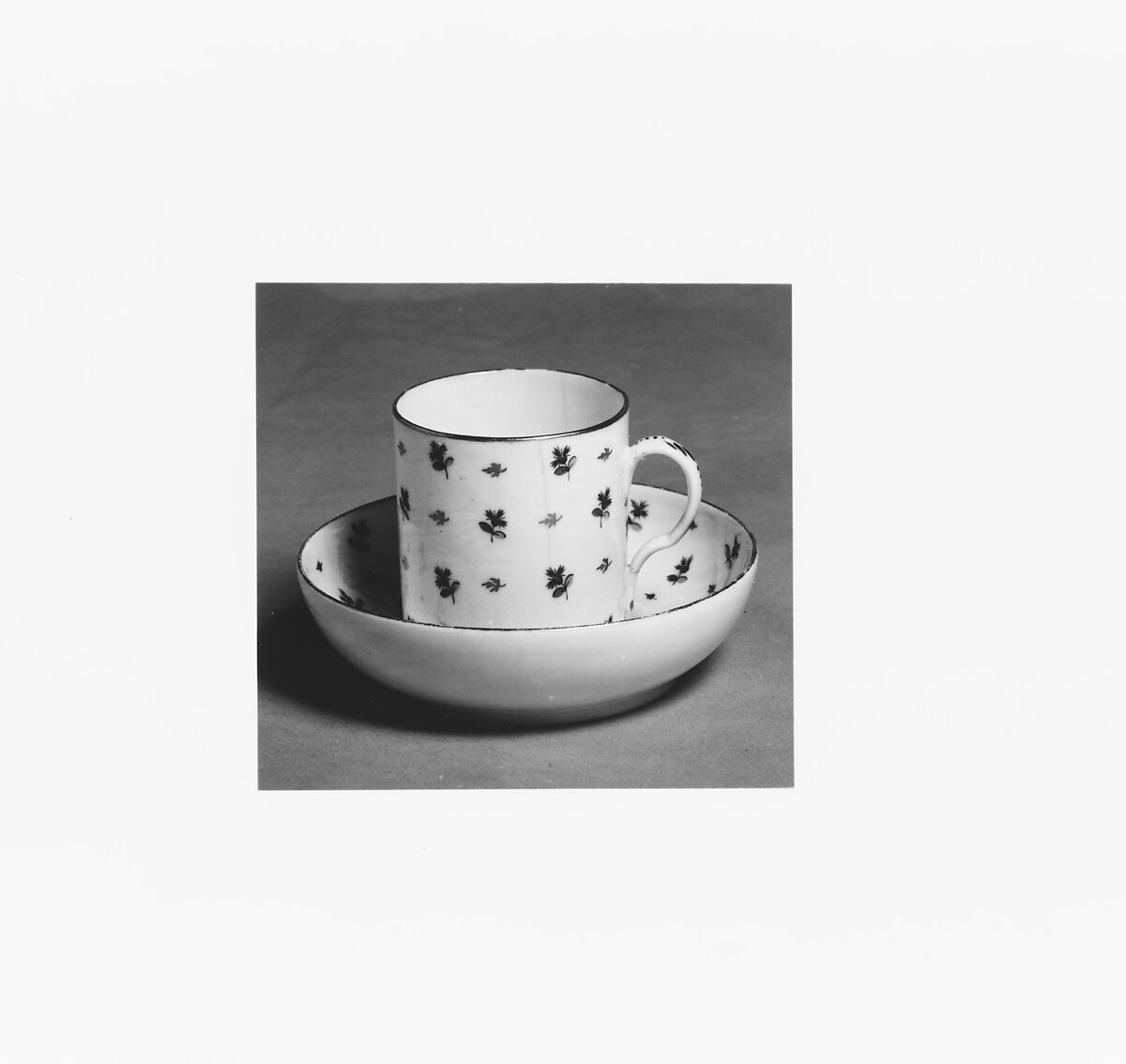 Cup and Saucer, Porcelain, French, possibly 