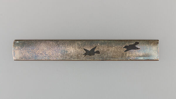 Knife Handle (Kozuka), Copper, silver, gold, copper-gold alloy (shakudō), Japanese