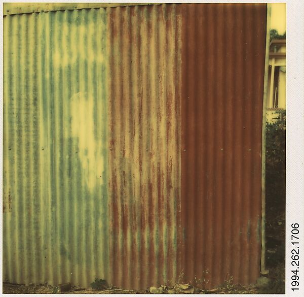 [Painted Tin Facade, French West Indies], Walker Evans (American, St. Louis, Missouri 1903–1975 New Haven, Connecticut), Instant internal dye diffusion transfer print (Polaroid SX-70) 