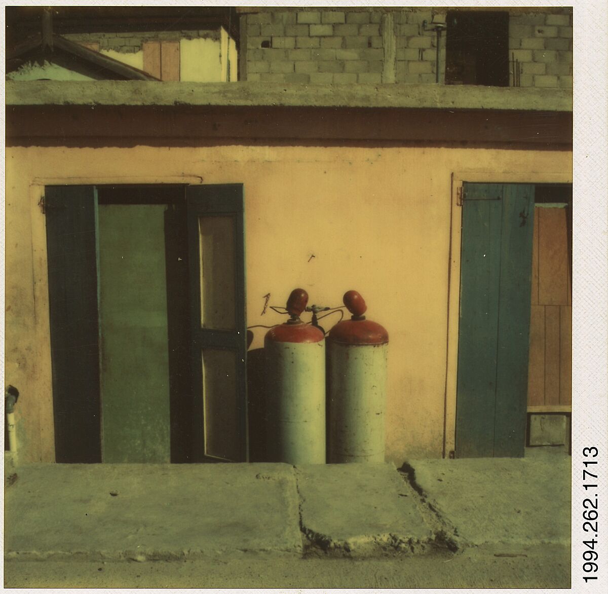 [Building Facade, Marigot, St. Martin's, French West Indies], Walker Evans (American, St. Louis, Missouri 1903–1975 New Haven, Connecticut), Instant internal dye diffusion transfer print (Polaroid SX-70) 