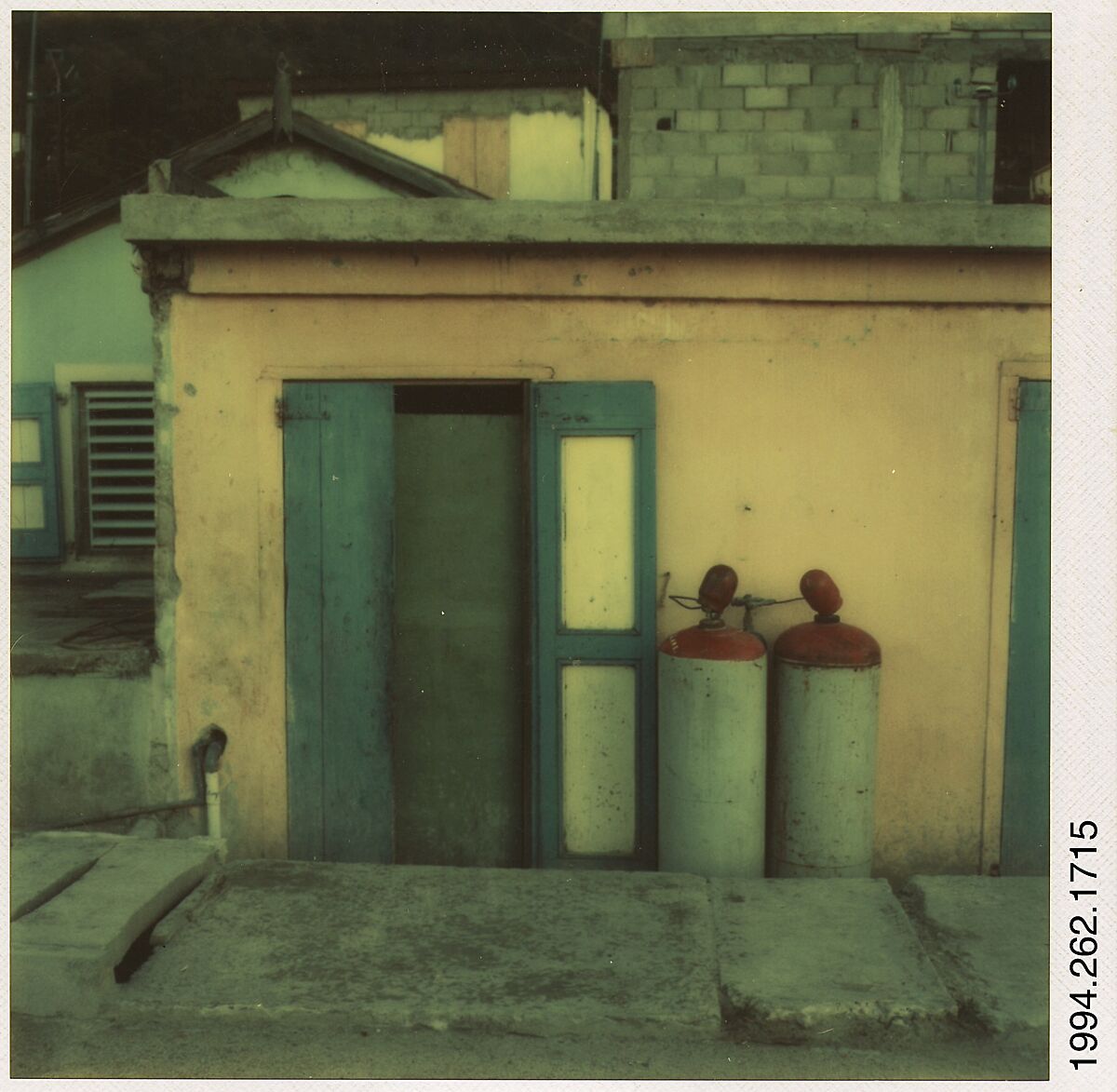 [Building Facade, Marigot, St. Martin's, French West Indies], Walker Evans (American, St. Louis, Missouri 1903–1975 New Haven, Connecticut), Instant internal dye diffusion transfer print (Polaroid SX-70) 