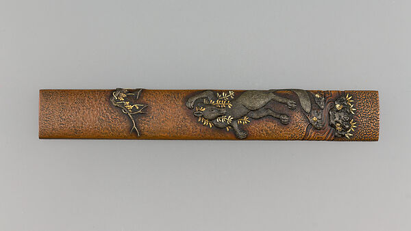 Knife Handle (Kozuka), Copper, gold, copper-gold alloy (shakudō), copper-silver alloy (shibuichi), Japanese 