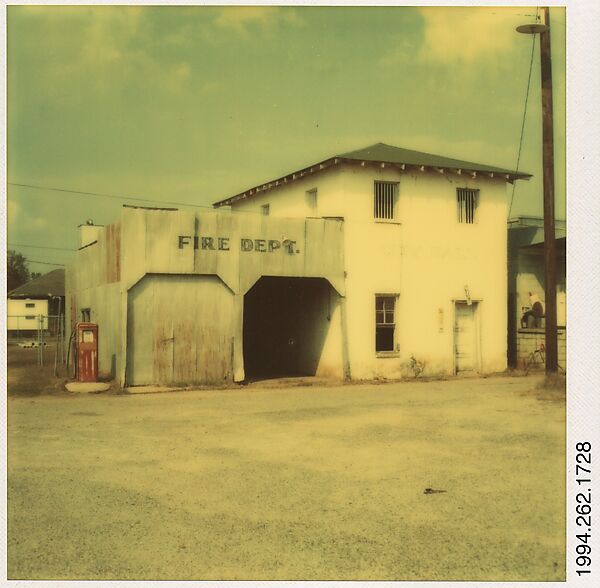 [Fire Department and City Hall (Formerly Mayor's Office), Moundville, Alabama], Walker Evans (American, St. Louis, Missouri 1903–1975 New Haven, Connecticut), Instant internal dye diffusion transfer print (Polaroid SX-70) 