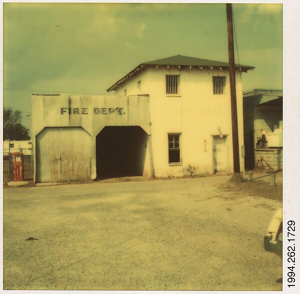 [Fire Department and City Hall (Formerly Mayor's Office), Moundville, Alabama], Walker Evans (American, St. Louis, Missouri 1903–1975 New Haven, Connecticut), Instant internal dye diffusion transfer print (Polaroid SX-70) 